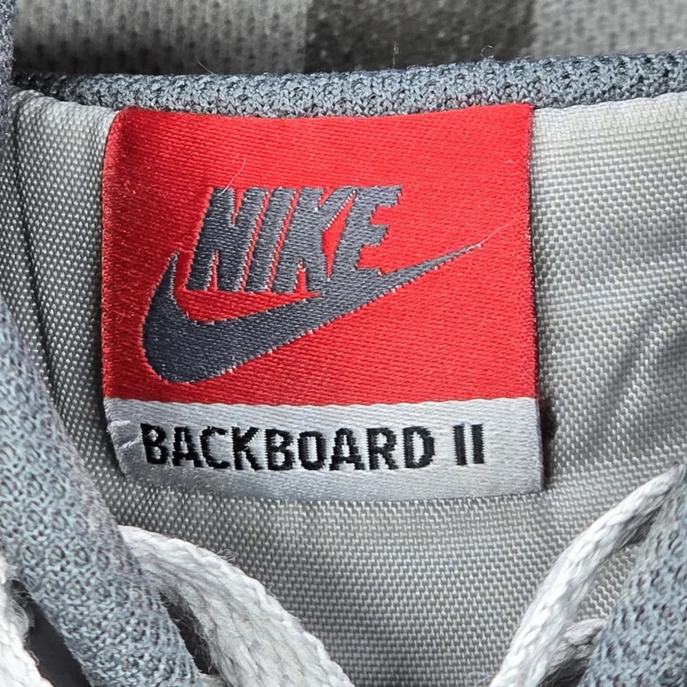 Nike Backboard II Men's Low Top Grey University Red Sneakers Shoes